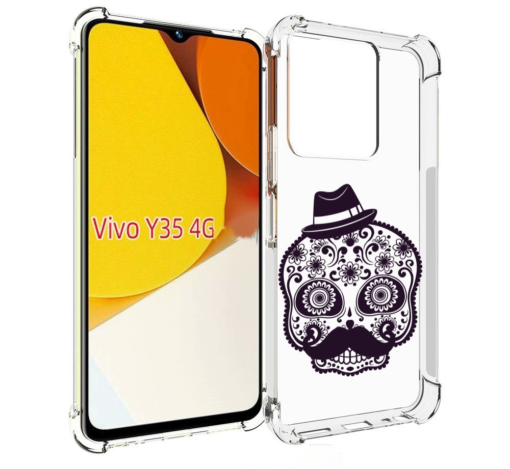 

Чехол MyPads разрисованный скелет для Vivo Y35 4G 2022 / Vivo Y22, Прозрачный, Tocco