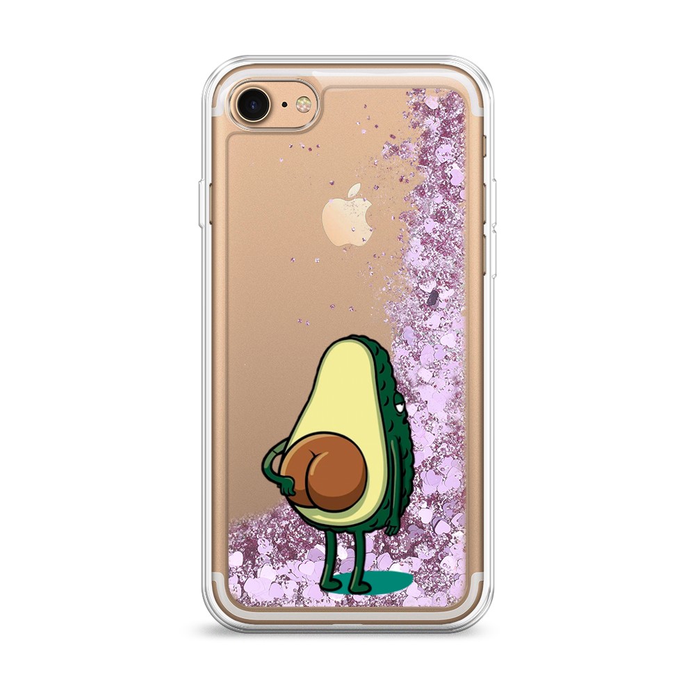 

Жидкий чехол с блестками "Попа авокадо" на Apple iPhone 8, 10894-1