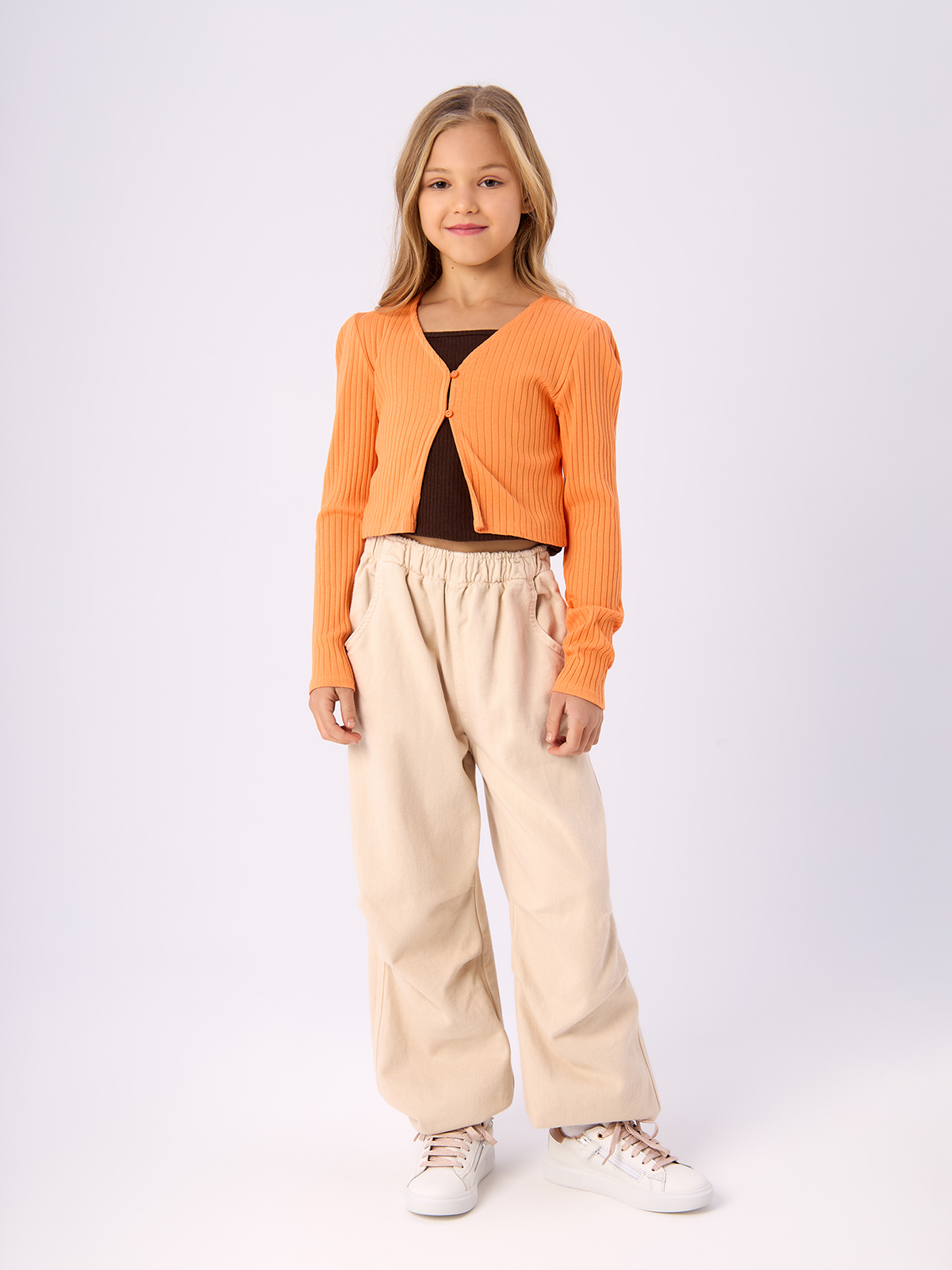 Кардиган H&M для девочек, оранжевый-002, размер 158/164, 1120731002 оранжевый кардиган тонкий gulliver 146