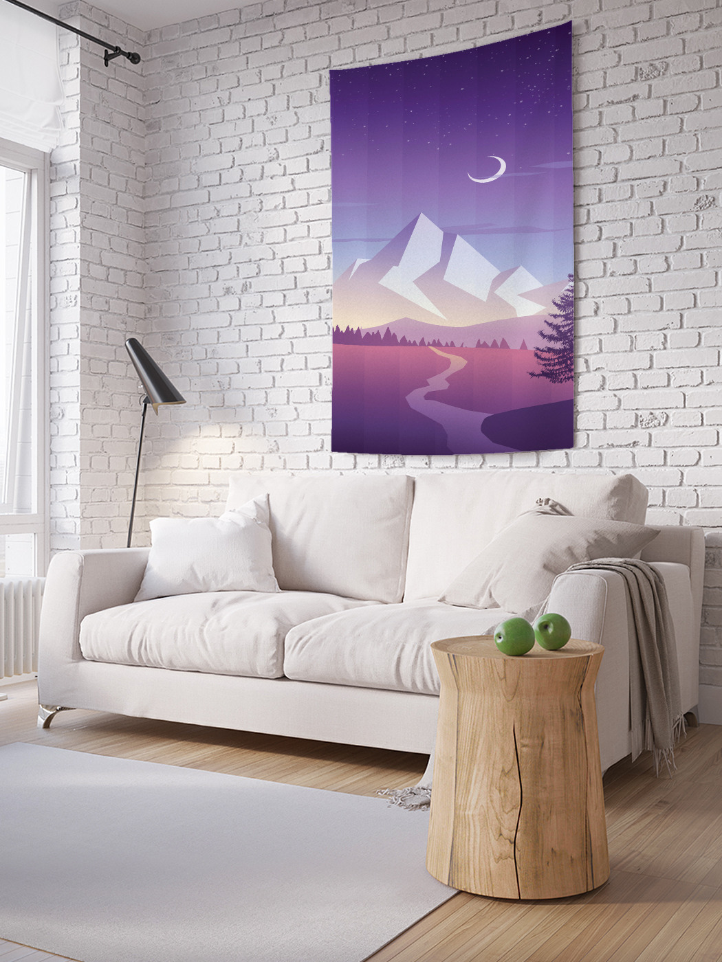 

Вертикальное фотопанно на стену JoyArty Луна над вершинами 100x150 см, Луна над вершинами