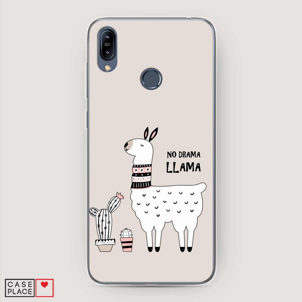 фото Чехол awog "no drama llama" для asus zenfone max m2 zb633kl