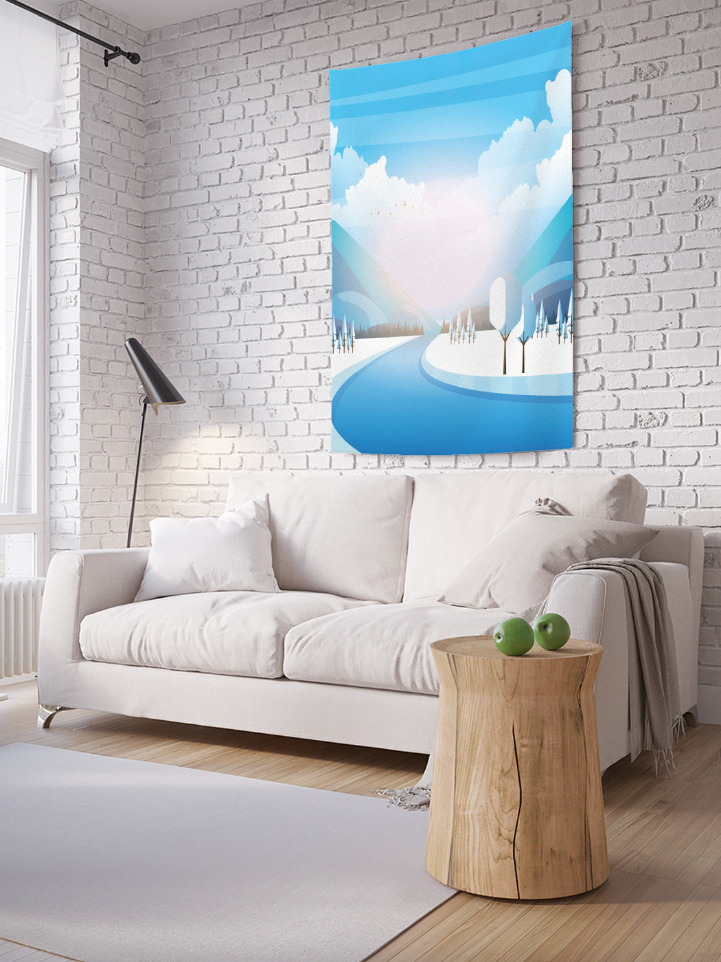 

Вертикальное фотопанно на стену JoyArty Река в горах 100x150 см, Река в горах