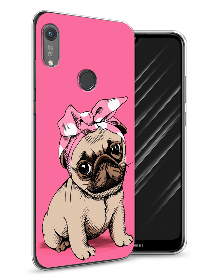

Чехол Awog на Honor 8A (8A Pro/Prime) "Dog Pin-Up", Розовый;бежевый, 68750-2