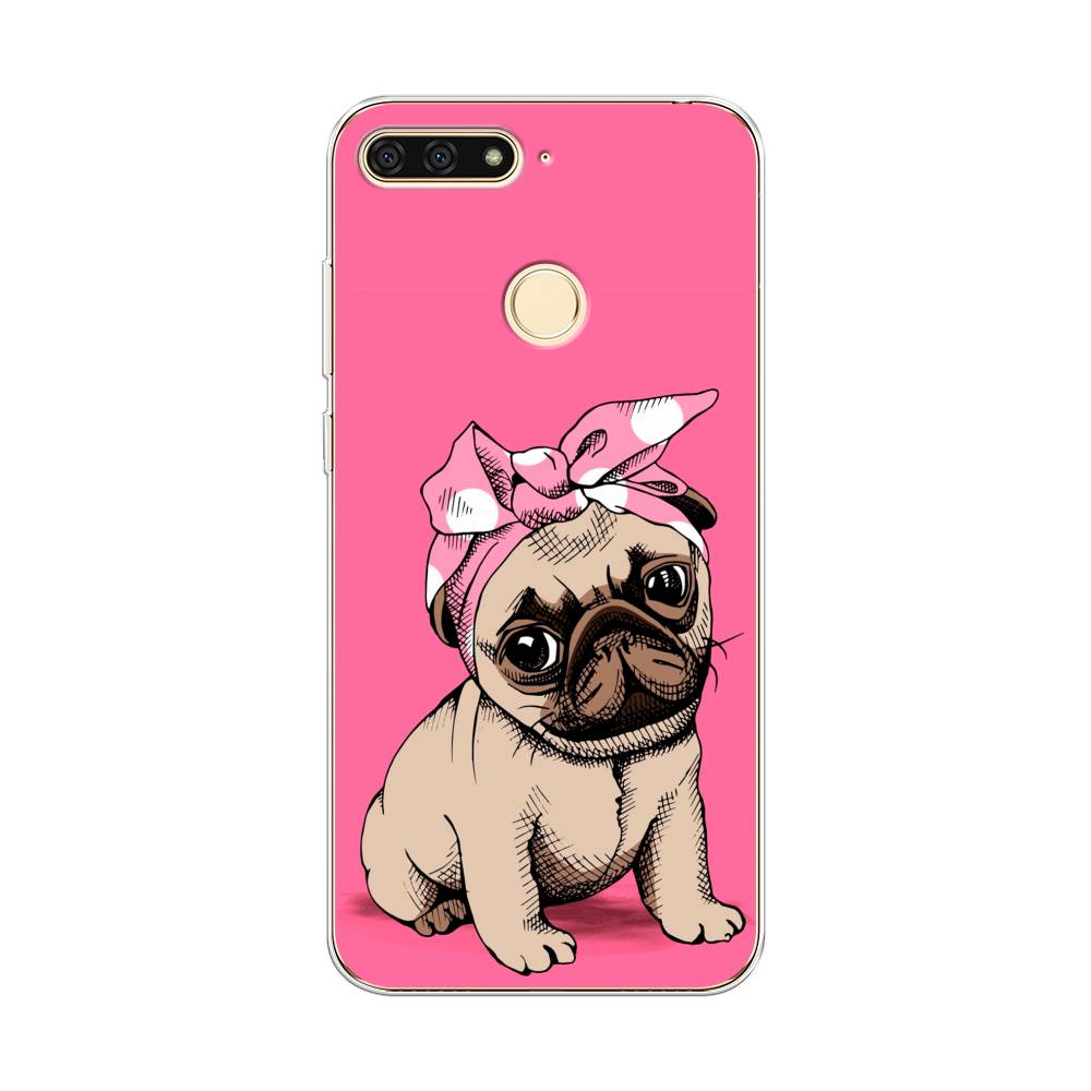 

Чехол Awog на Honor 7C "Dog Pin-Up", Розовый;бежевый, 64550-2