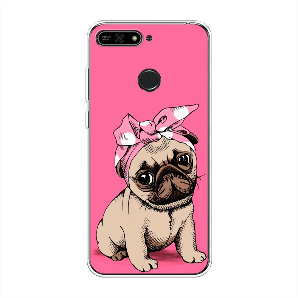 

Чехол Awog на Honor 7A Pro "Dog Pin-Up", Розовый;бежевый, 65450-2