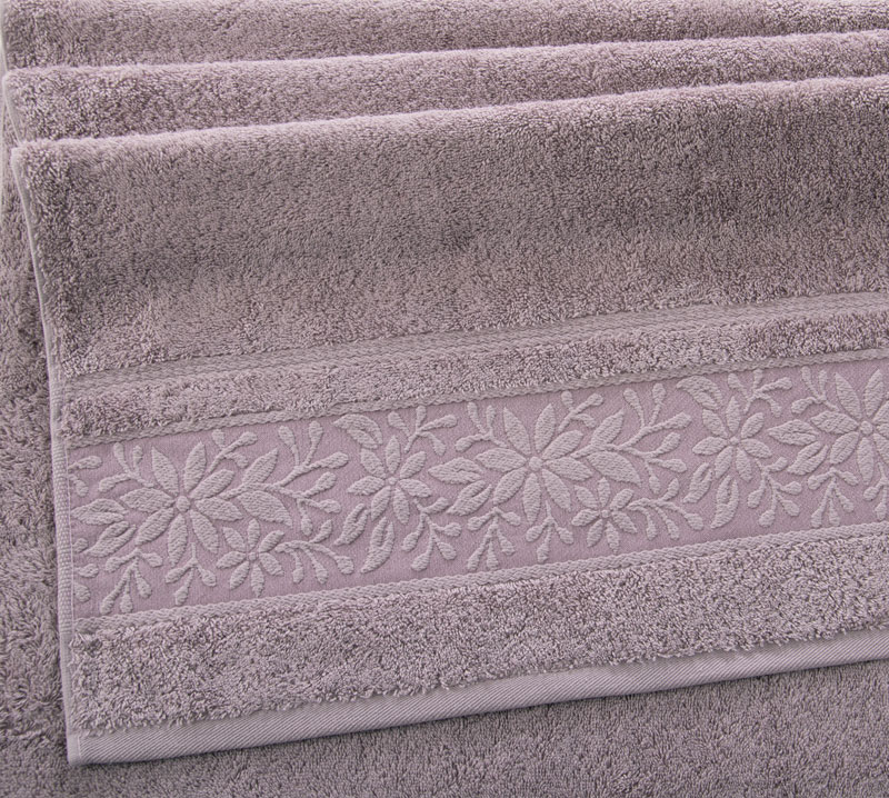 фото Полотенце махровое "флорида розово-коричневый" 100х150 плотность 500 г/м2 баркас