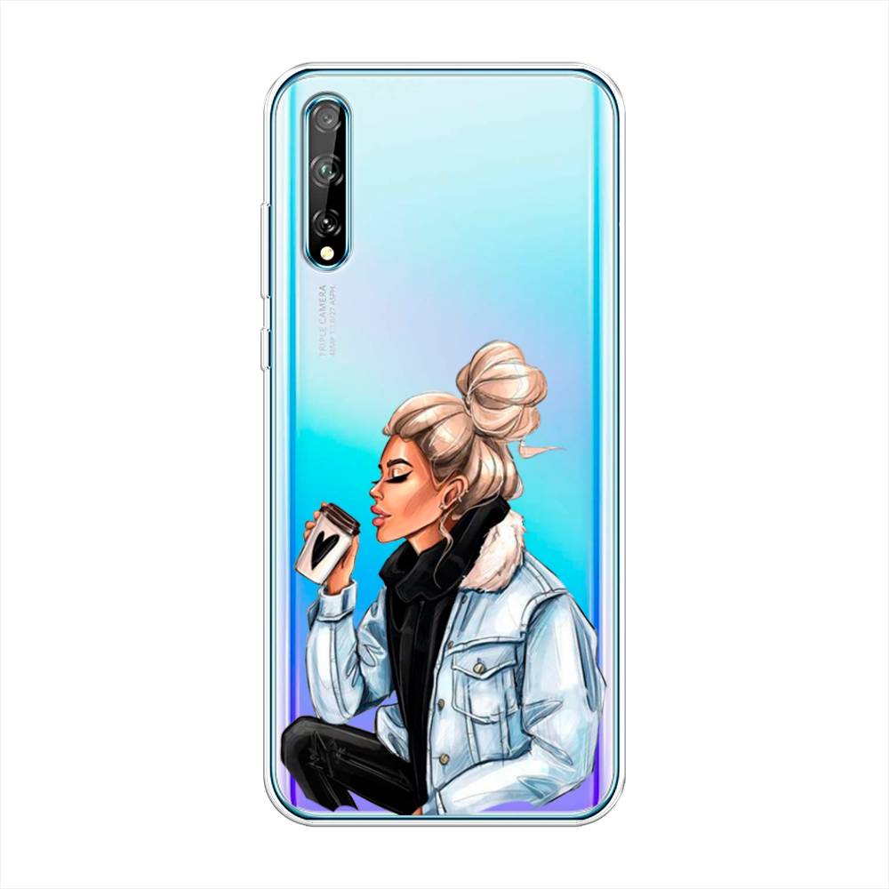 

Чехол Awog на Huawei Y8p "Cute girl", Коричневый;бежевый, 6103450-7