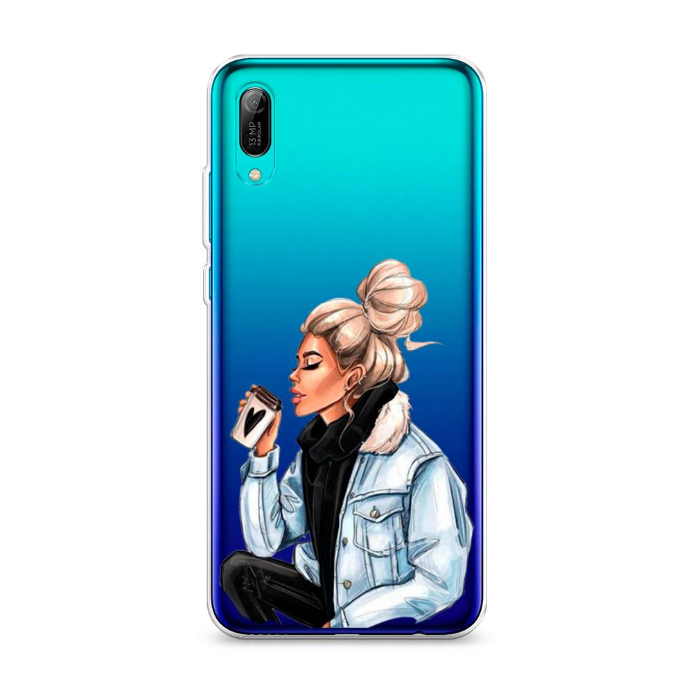 

Чехол Awog на Huawei Y6 Pro (Prime) 2019 "Cute girl", Коричневый;бежевый, 68150-7