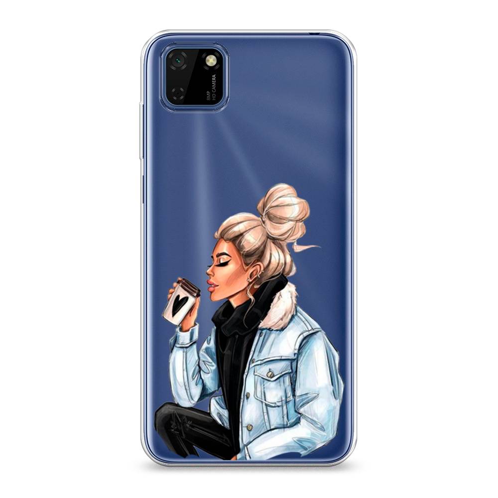 

Чехол Awog на Huawei Y5p "Cute girl", Коричневый;бежевый, 6103750-7