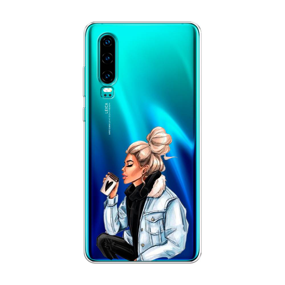 

Чехол Awog на Huawei P30 "Cute girl", Коричневый;бежевый, 68550-7