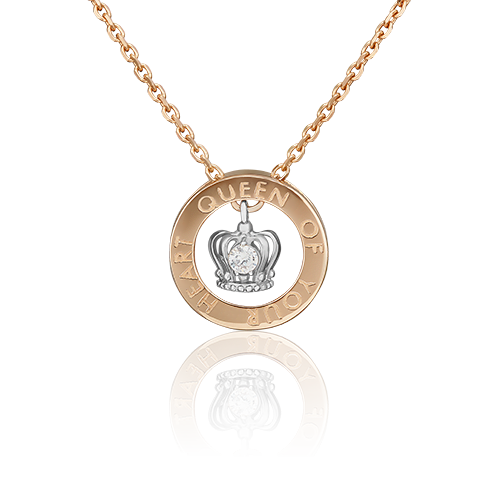 

Бегунок из белого золота/красного золота PLATINA jewelry 03-3125-00-401-1111-03, фианит, 03-3125-00-401-1111-03