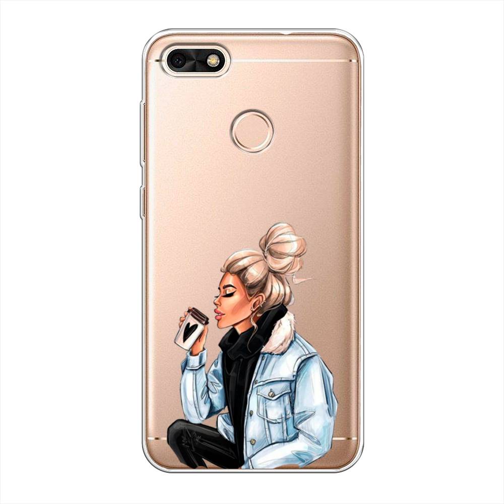 

Чехол Awog на Huawei Nova Lite (2017) "Cute girl", Коричневый;бежевый, 64750-7