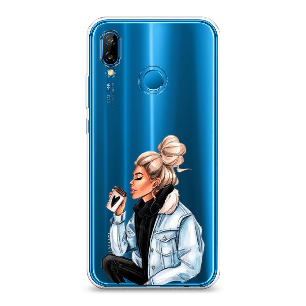 

Чехол Awog на Huawei Nova 3E "Cute girl", Коричневый;бежевый, 65650-7