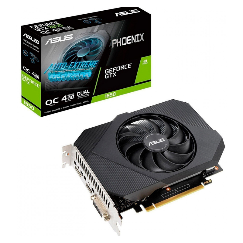 Видеокарта ASUS NVIDIA GeForce GTX 1650 Phoenix OC (90YV0EZ1-M0NA00)