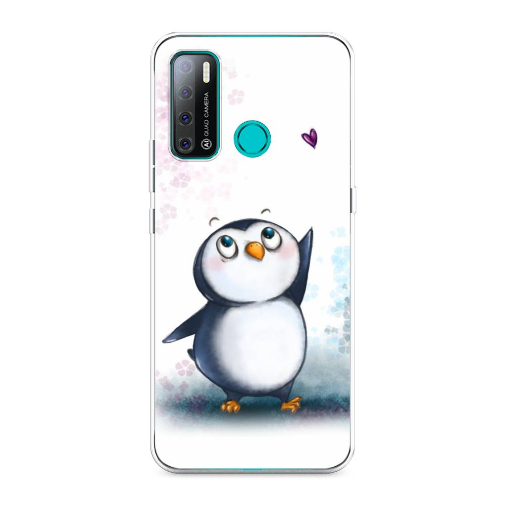 

Чехол Awog на Tecno Pouvoir 4 "Пингвин и сердечко", Разноцветный, 300350-1