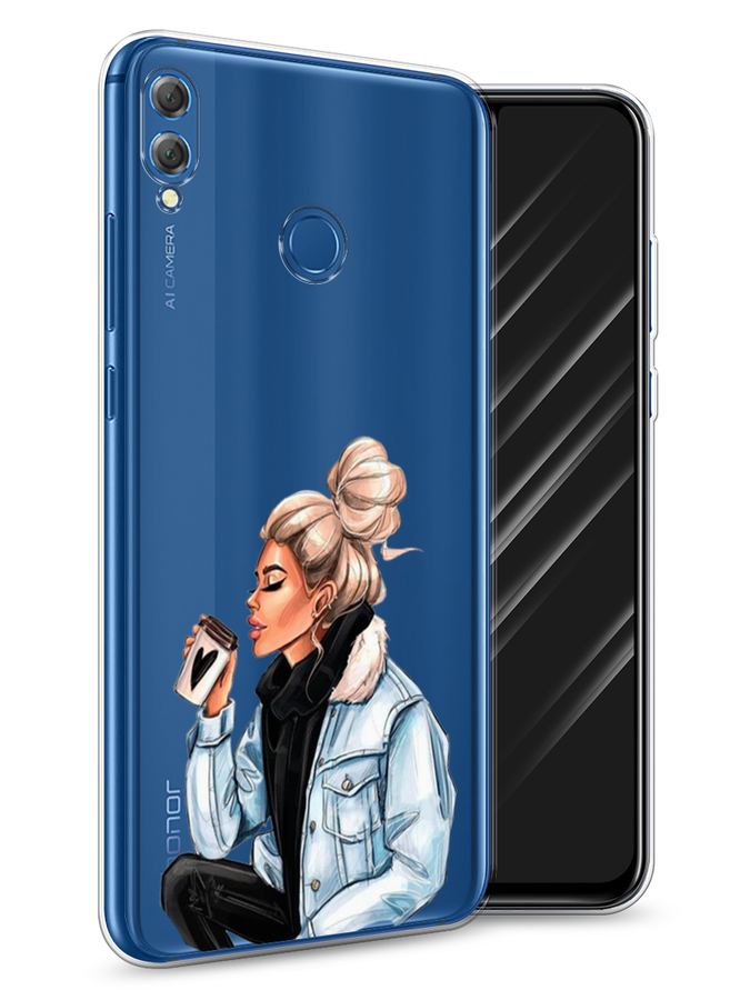 

Чехол Awog на Honor 8X "Cute girl", Коричневый;бежевый, 66750-7