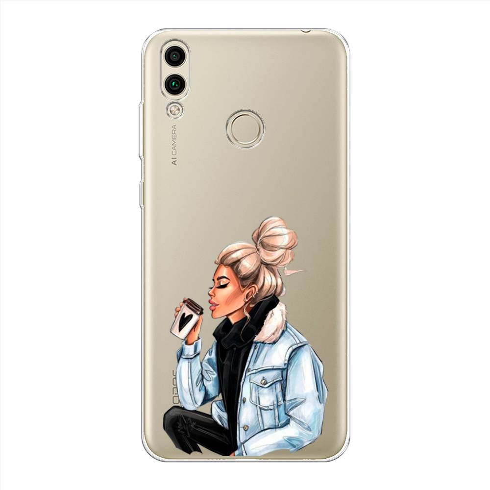 

Чехол Awog на Honor 8C "Cute girl", Коричневый;бежевый, 67150-7