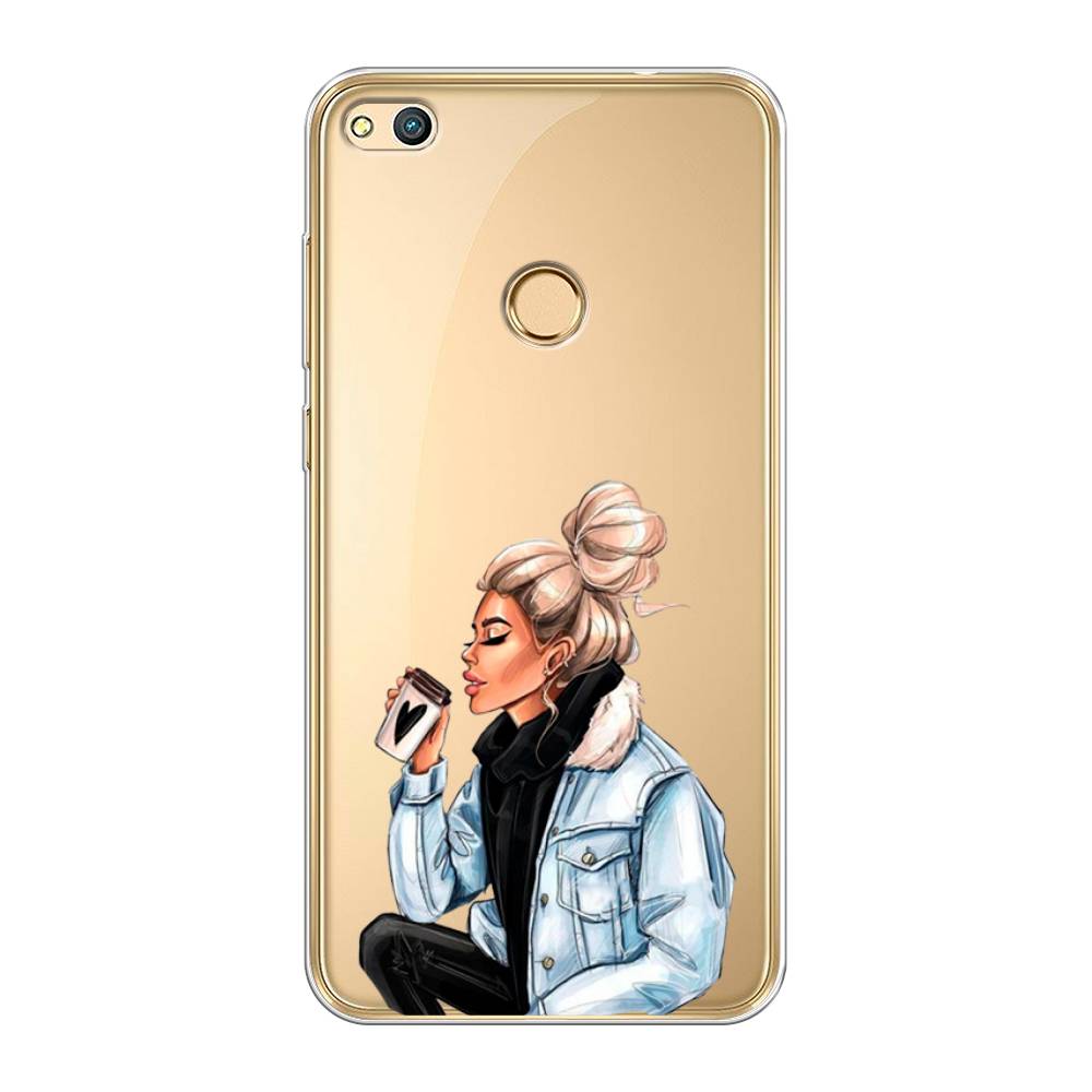 

Чехол Awog на Honor 8 Lite "Cute girl", Коричневый;бежевый, 63950-7