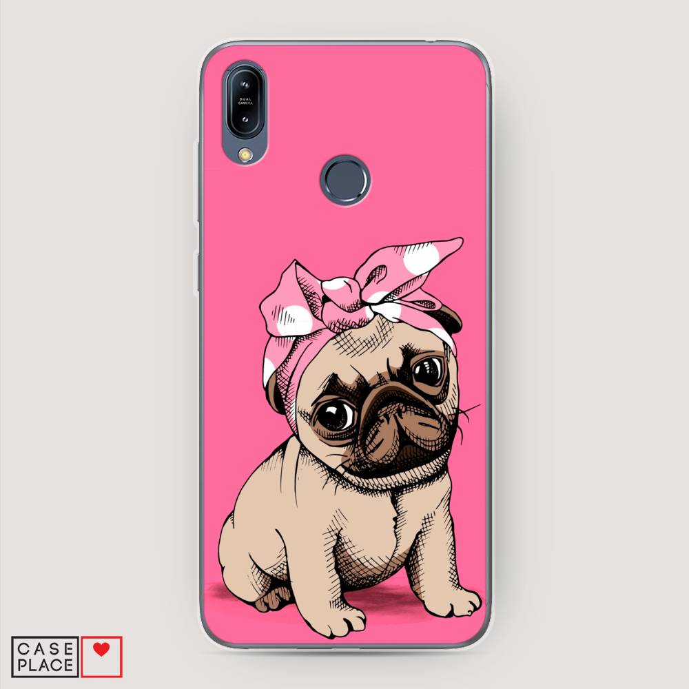 фото Чехол awog "dog pin-up" для asus zenfone max m2 zb633kl