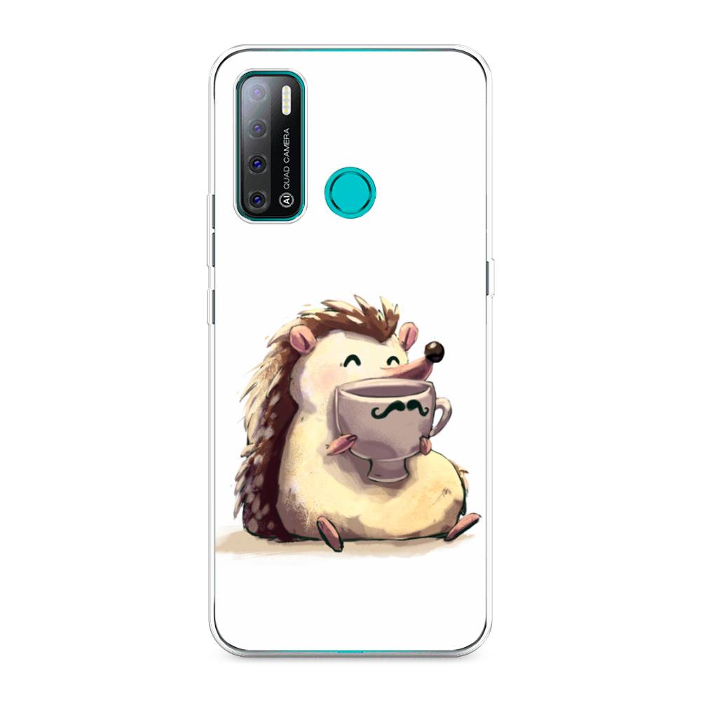 

Чехол Awog на Tecno Pouvoir 4 "Еж кофеман", Разноцветный, 300350-10