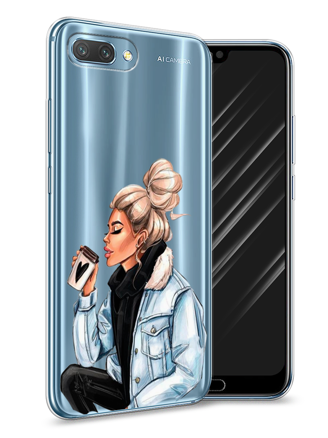 

Чехол Awog на Honor 10 "Cute girl", Коричневый;бежевый, 65350-7