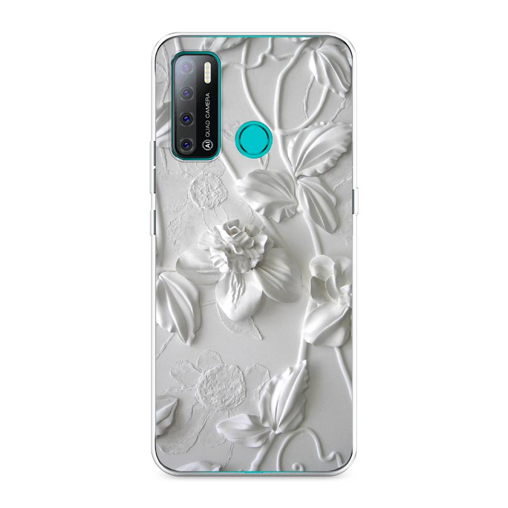 

Чехол Awog на Tecno Pouvoir 4 "Гипсовые цветы", 300350-7