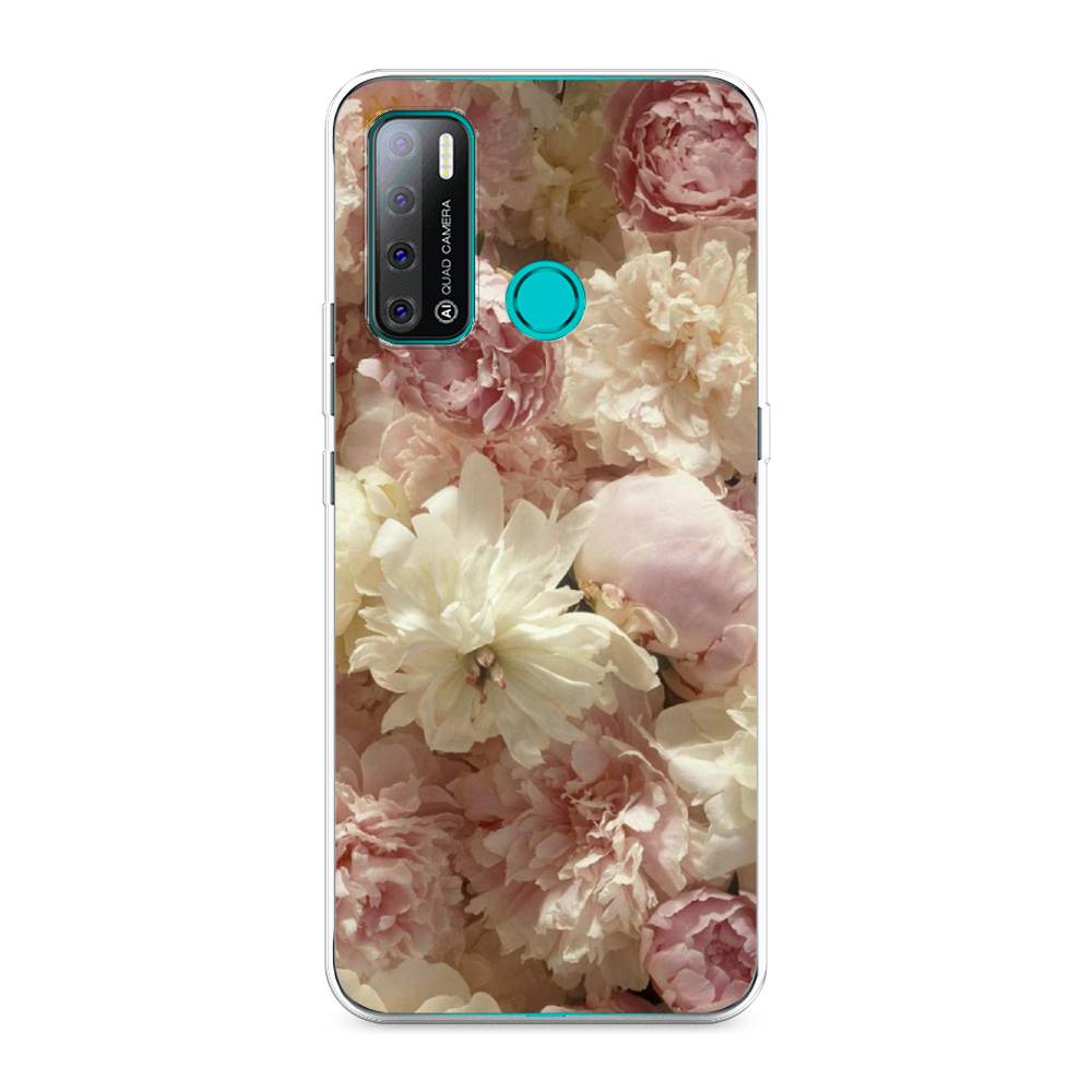

Чехол Awog на Tecno Pouvoir 4 "Пионы светлые", Разноцветный, 300350-8