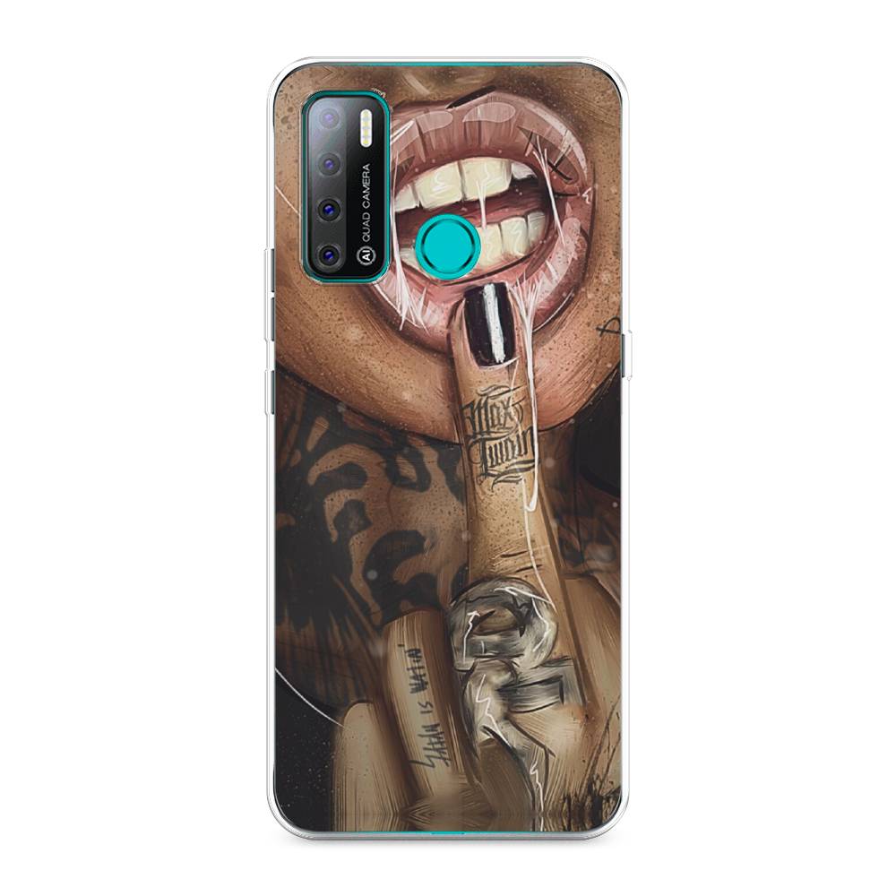 

Чехол Awog на Tecno Pouvoir 4 "Девушка с татуировками", Разноцветный, 300350-9