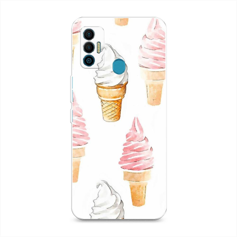 

Чехол Awog на Tecno Spark 7 "Нарисованное мороженое", Разноцветный, 301050-10