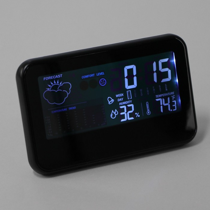 фото Метеостанция irit ir-708, будильник, часы, календарь, термометр, цветной дисплей, 3хааа