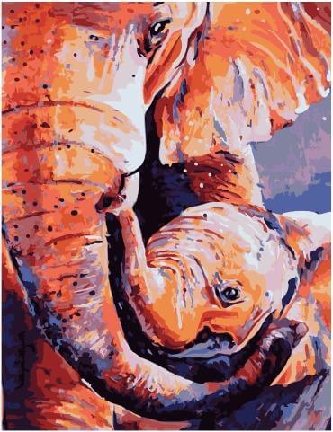 

Картина по номерам Paintboy GX 35217 Счастье слонёнка 40х50 см