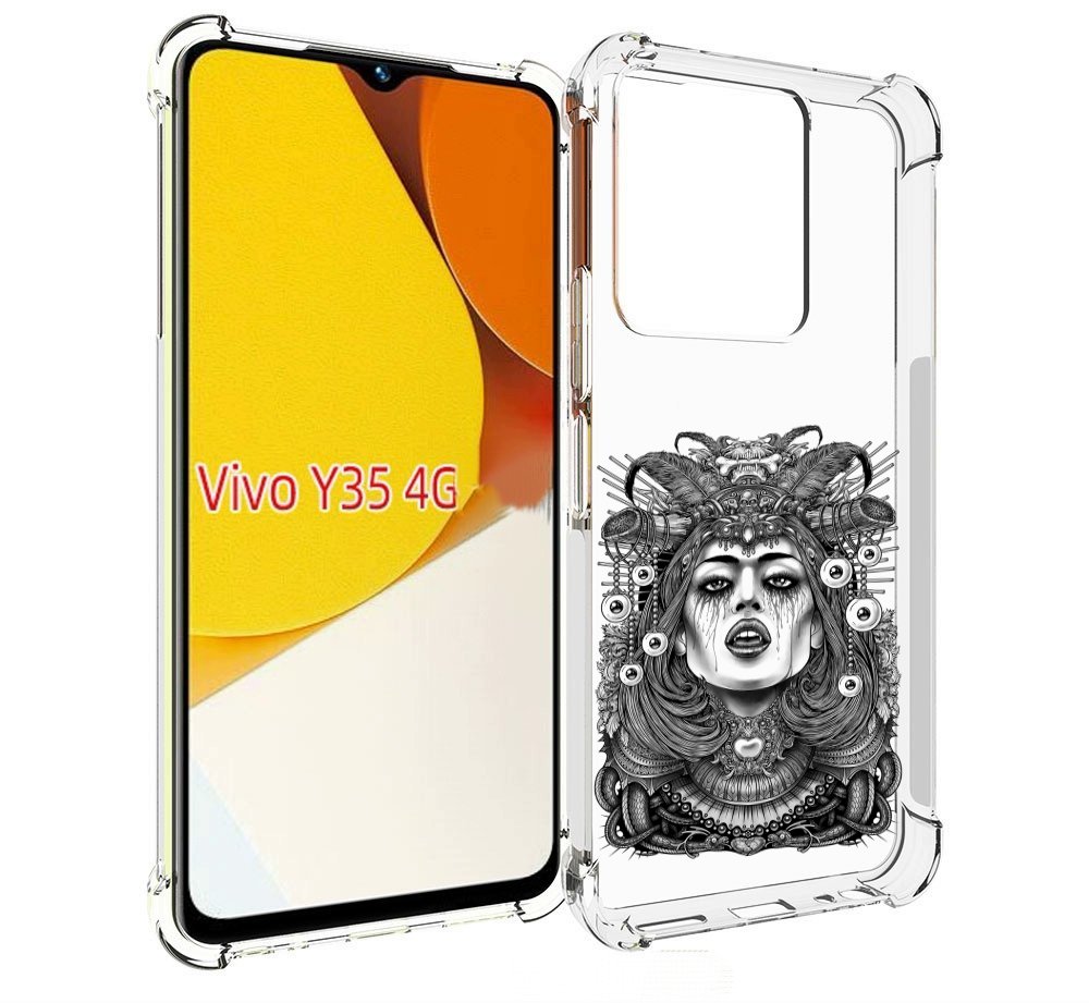

Чехол MyPads портрет девушки черно белый для Vivo Y35 4G 2022 / Vivo Y22, Прозрачный, Tocco