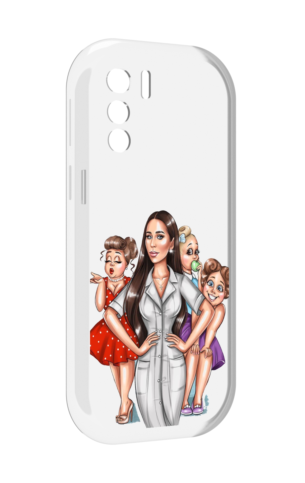 

Чехол MyPads Милые-дамы женский для UleFone Note 13P, Прозрачный, Tocco