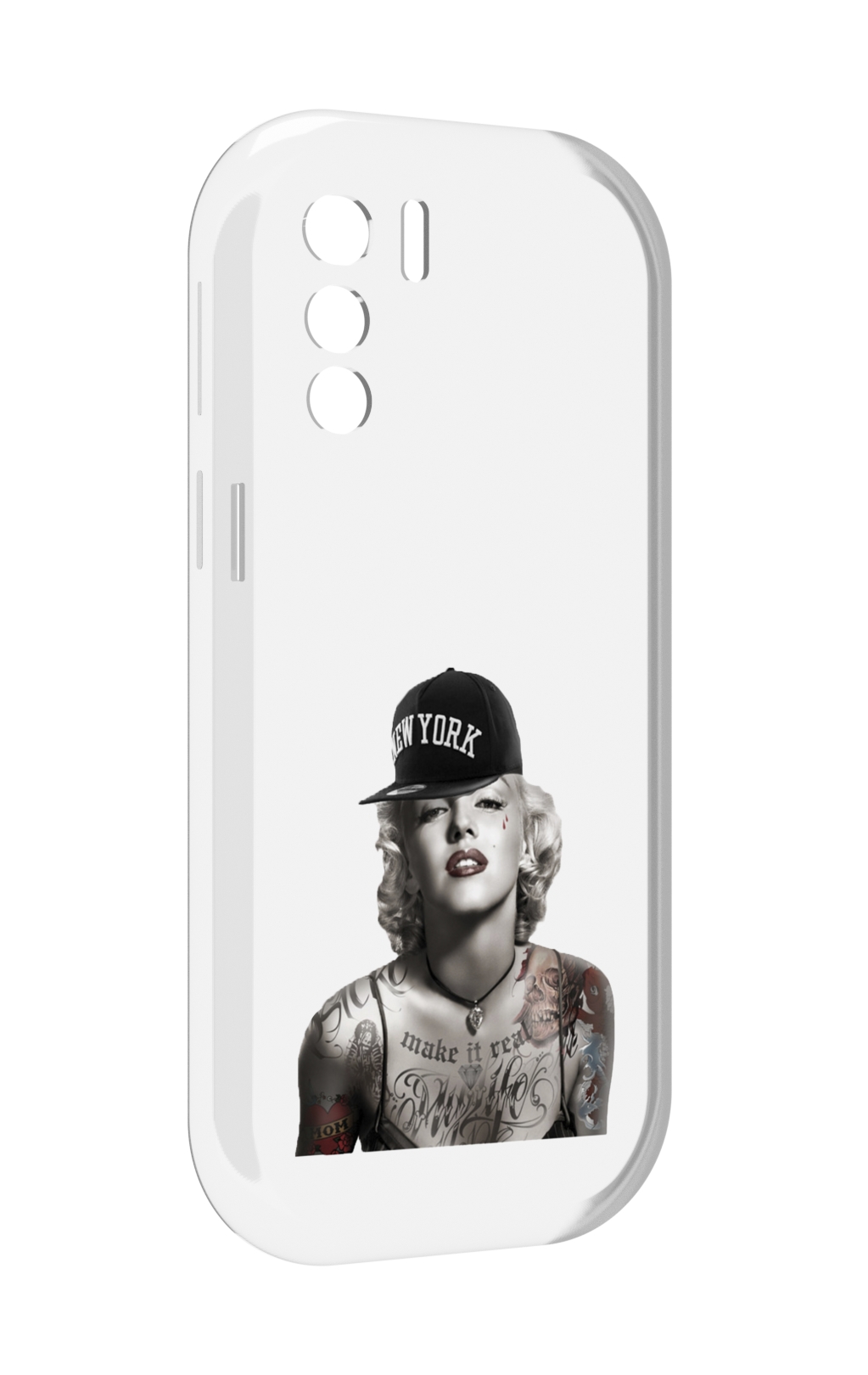 

Чехол MyPads Мерлин Монро с тату женский для UleFone Note 13P, Прозрачный, Tocco