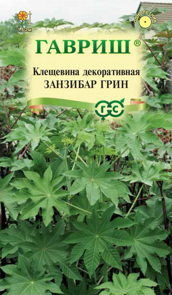 

Семена клещевина Занзибар Грин Гавриш 005073-10 10 уп.