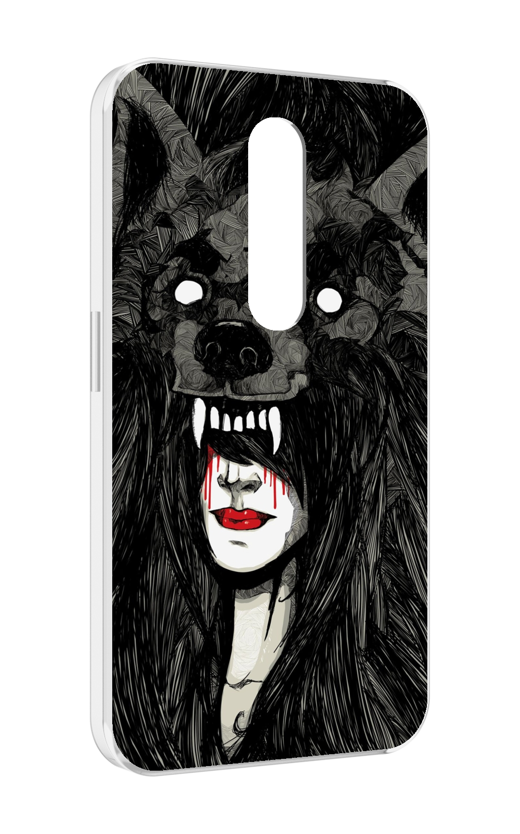 

Чехол MyPads девушка в шкуре волка женский для Motorola Moto X Force (XT1585 / XT1581), Прозрачный, Tocco