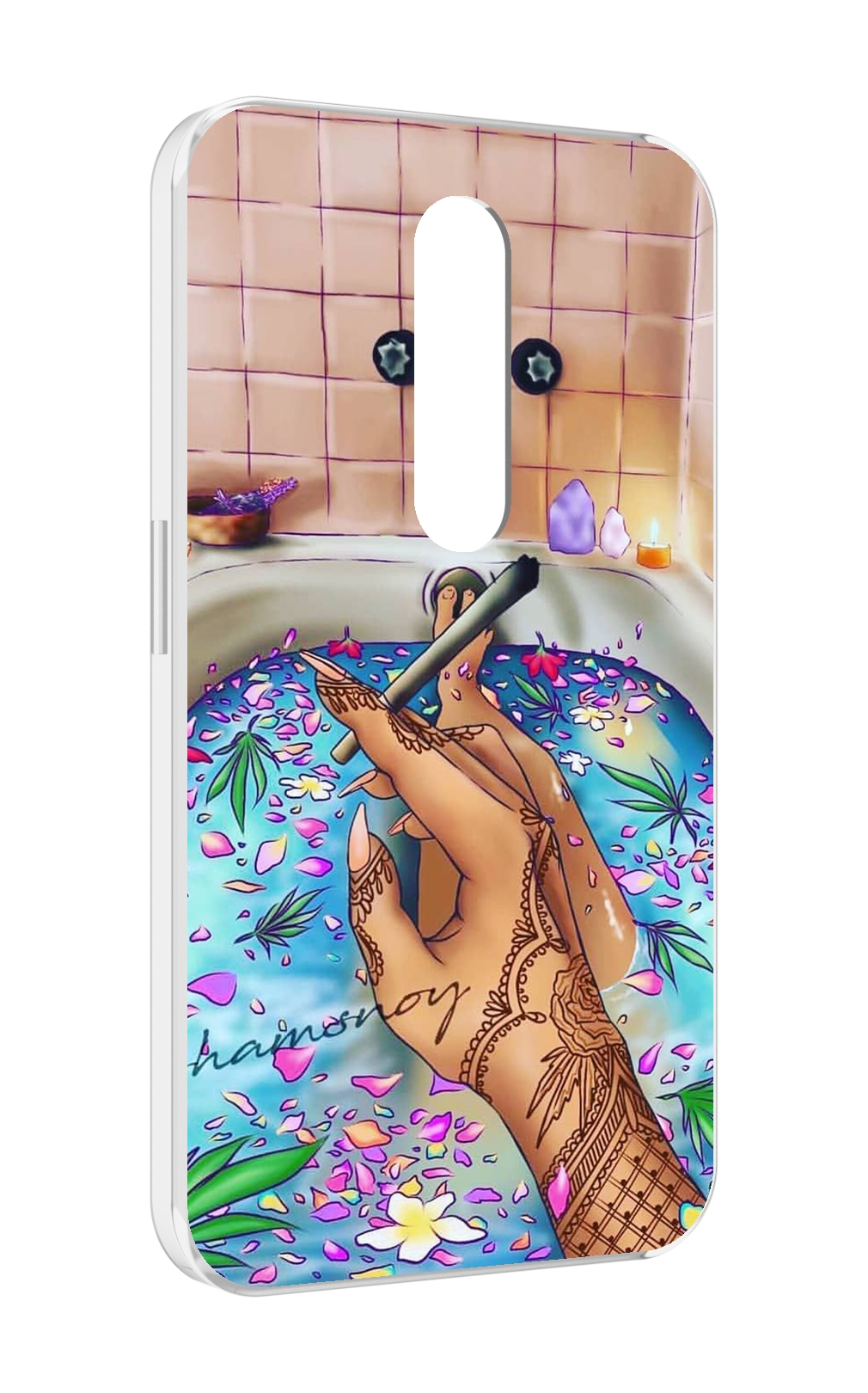 Чехол MyPads девушка в ванне женский для Motorola Moto X Force (XT1585 / XT1581)