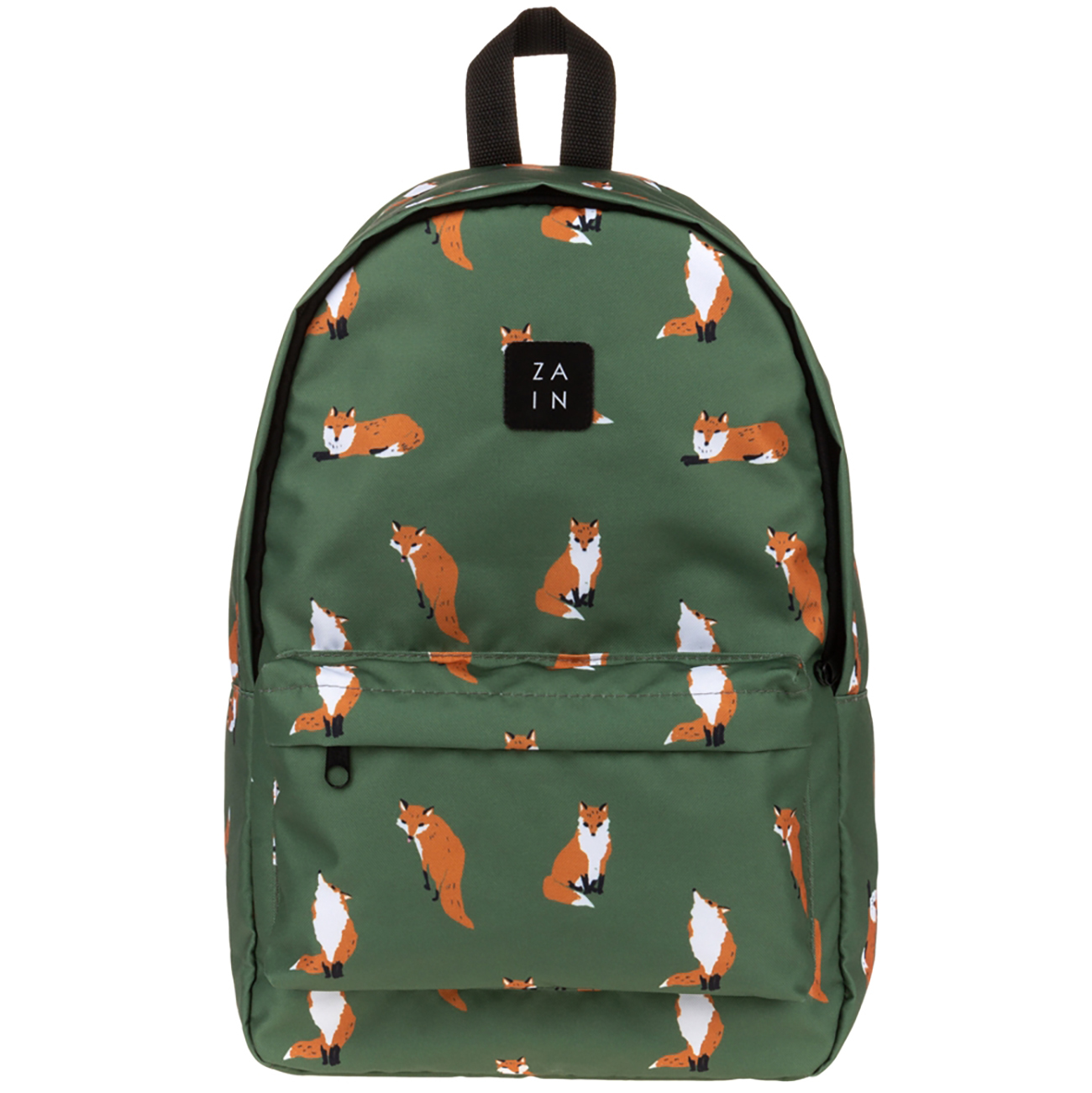 Рюкзак женский с лисами Zain z44 светло-зеленый