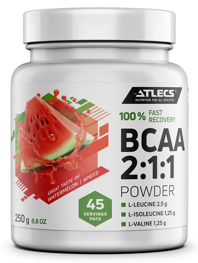 Atlecs BCAA 2.1.1, 250 g, (арбуз)