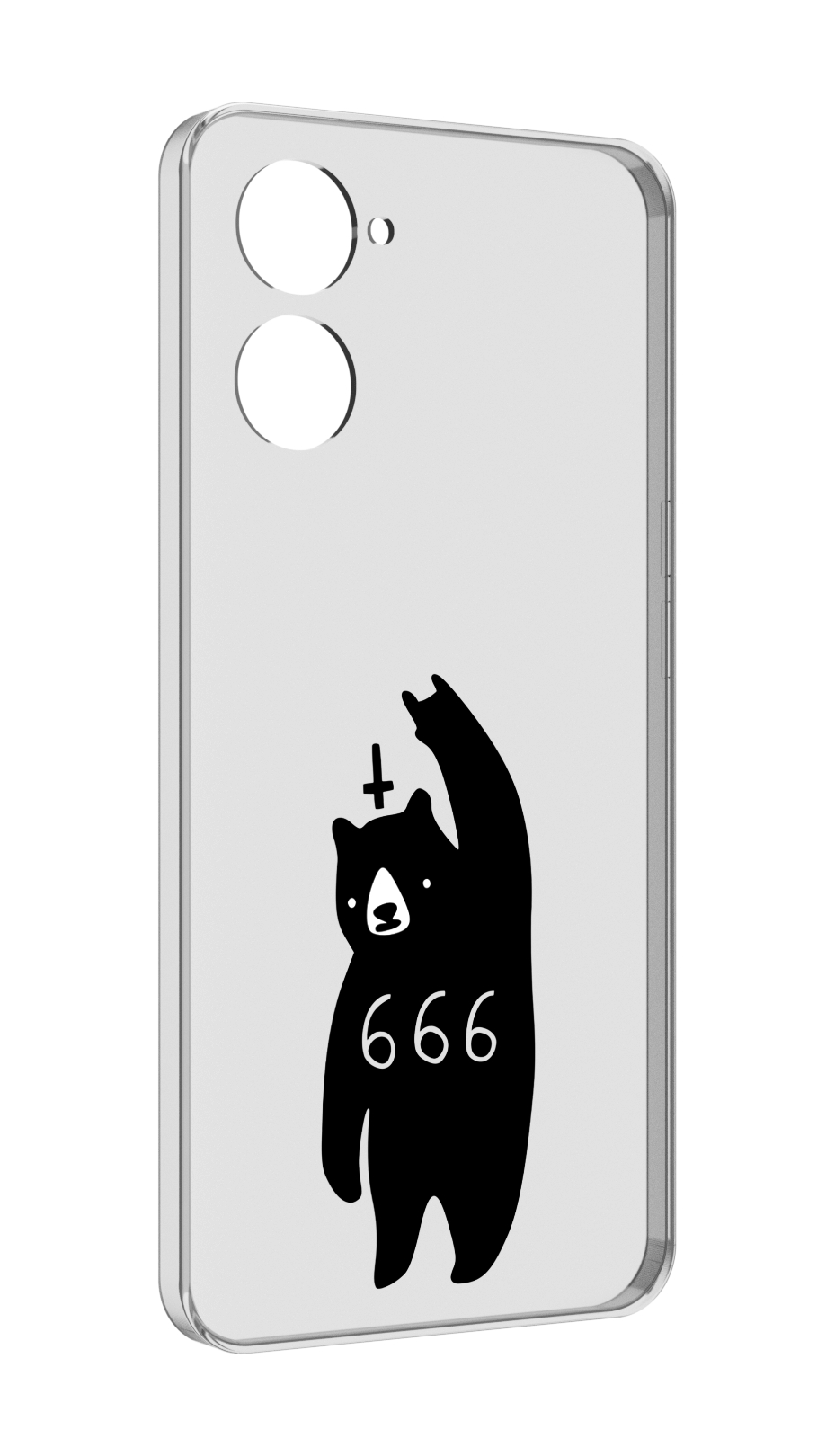 

Чехол MyPads медведь 666 для Realme 10S противоударный, Tocco