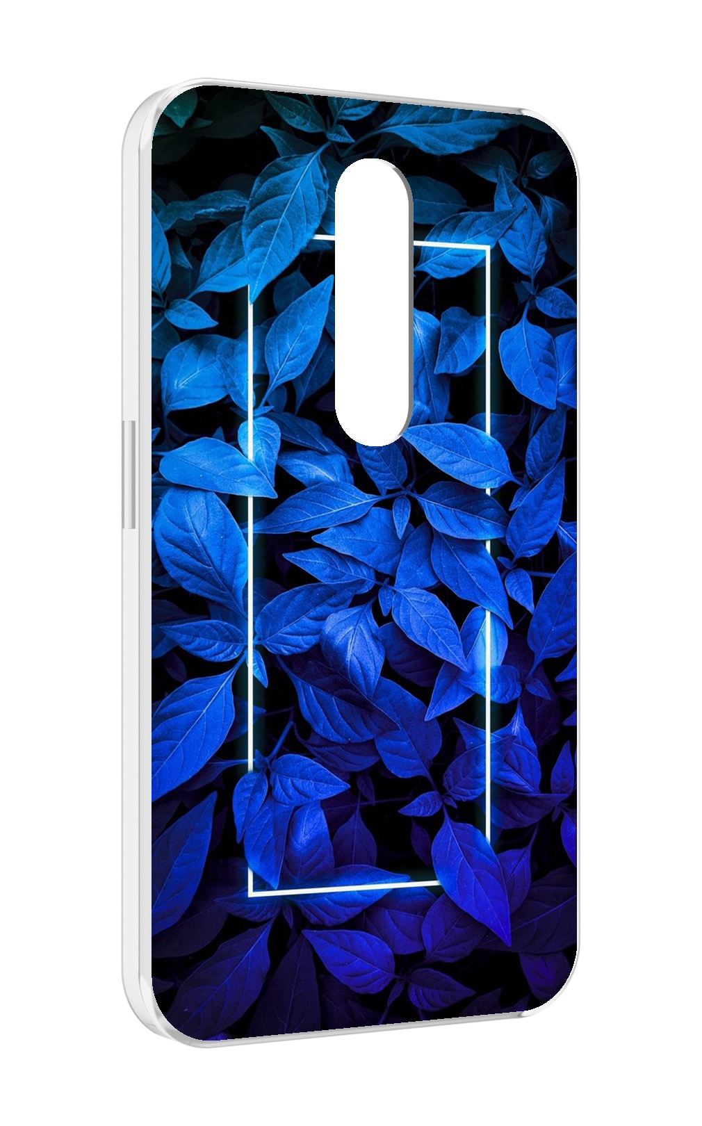 

Чехол MyPads голубые цветочки неон для Motorola Moto X Force (XT1585 / XT1581), Прозрачный, Tocco