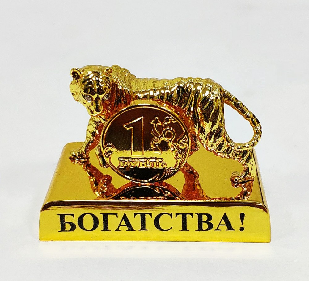 фото Фигурка "тигр с пожеланием богатства" m-u-5593/lg-2 crystal temptations