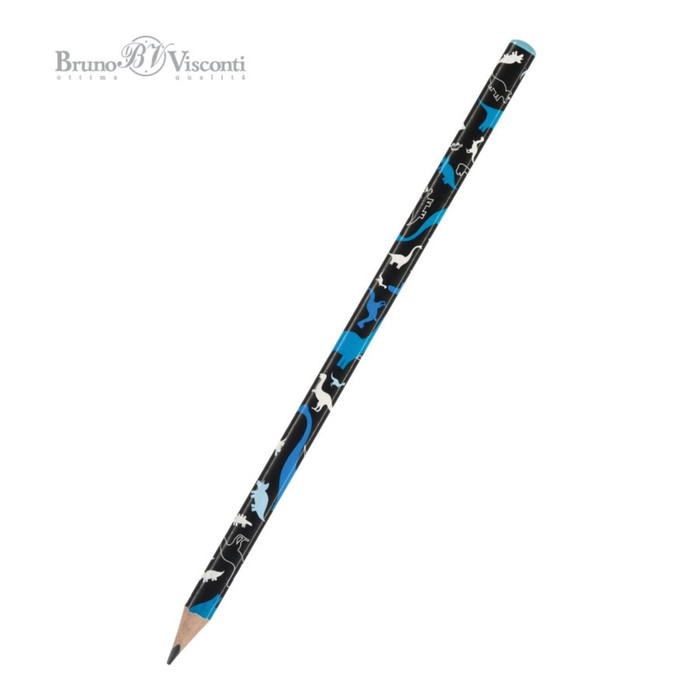 

Карандаш чернографитный BrunoVisconti HappyGraphix JUMBO Динозаврики НВ 25 шт