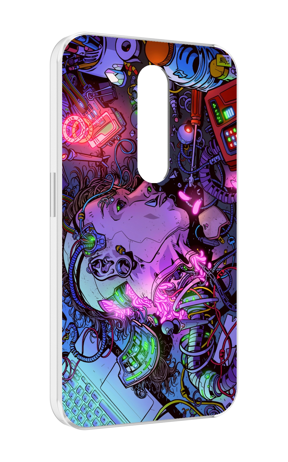 

Чехол MyPads голова робота мультик для Motorola Moto X Force (XT1585 / XT1581), Прозрачный, Tocco