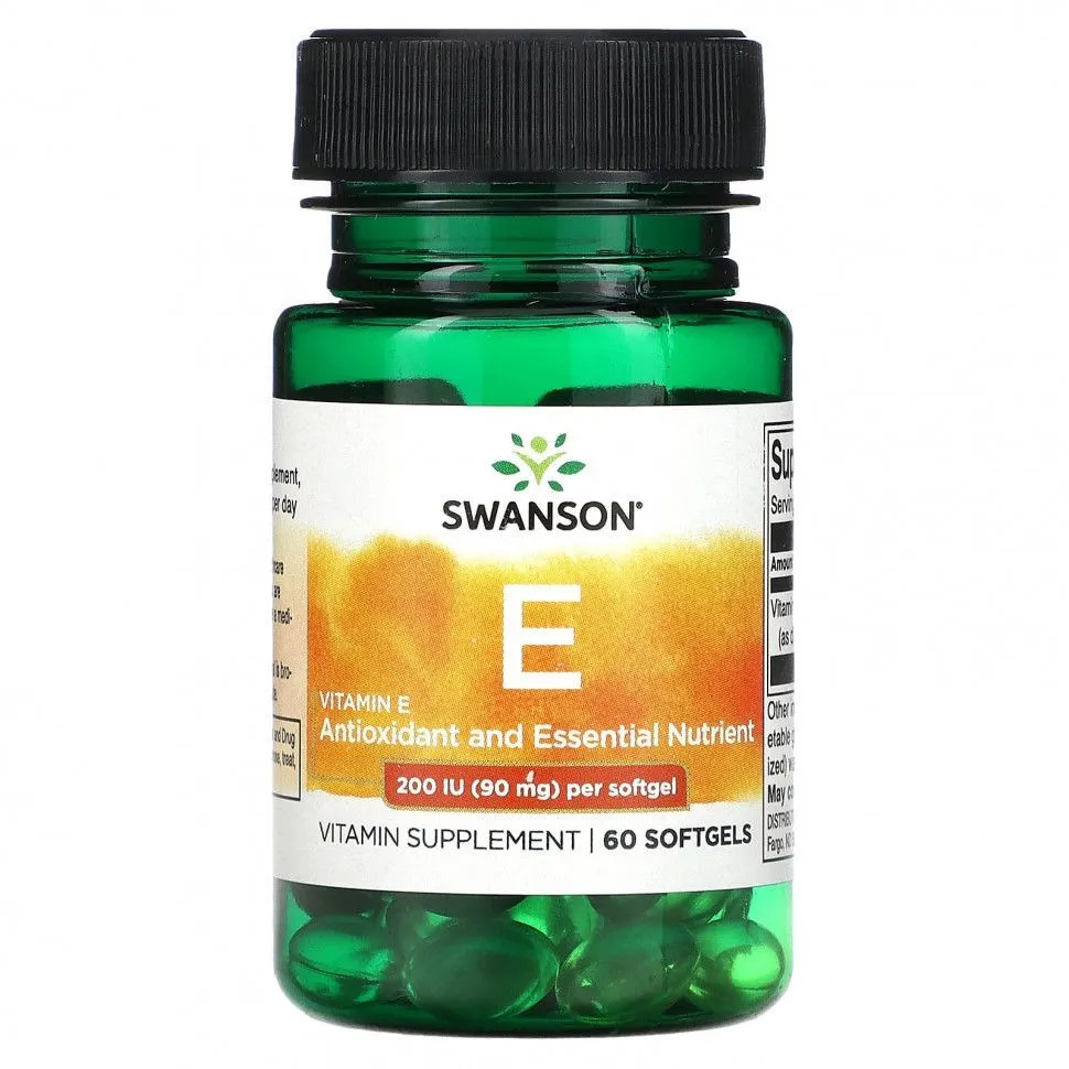 

Витамин Е Swanson Vitamin E 200 Iu 90 мг 60 капсул