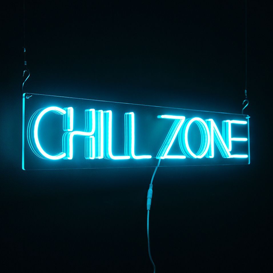 

Светильник декоративный/ Неоновая вывеска "Chill zone", 80x14 см., Chill zone, бирюзовый, 80x14 см.