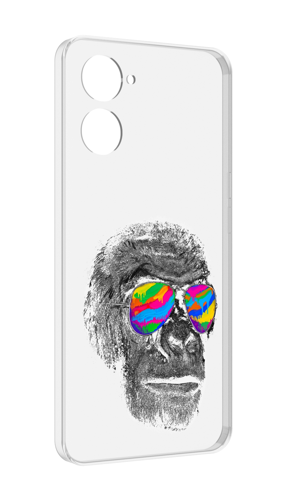 

Чехол MyPads крутая обезьяна в очках для Realme 10S противоударный, Tocco