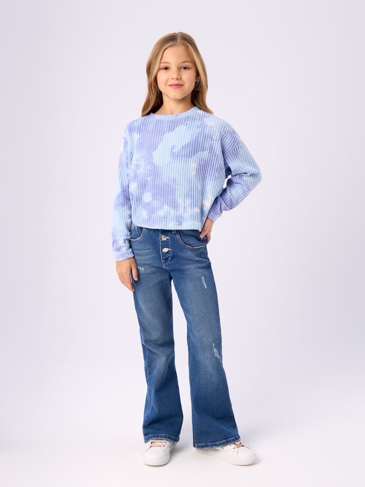 Джемпер H&M для девочек, голубой-024, размер 158/164, 864434024