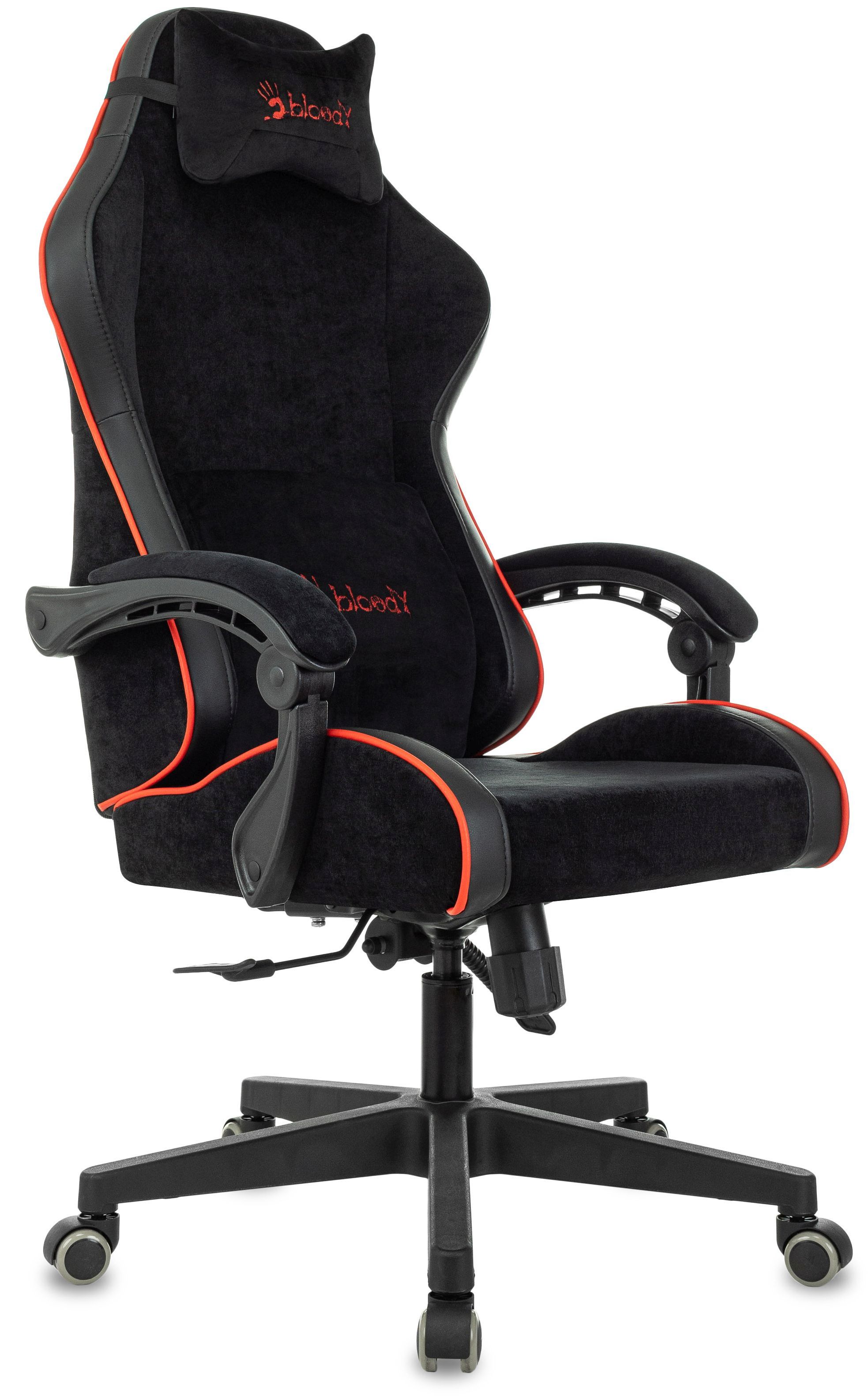 

Кресло игровое A4Tech Bloody GC-670, ткань/экокожа, черный, Красный;черный, Bloody GC-670
