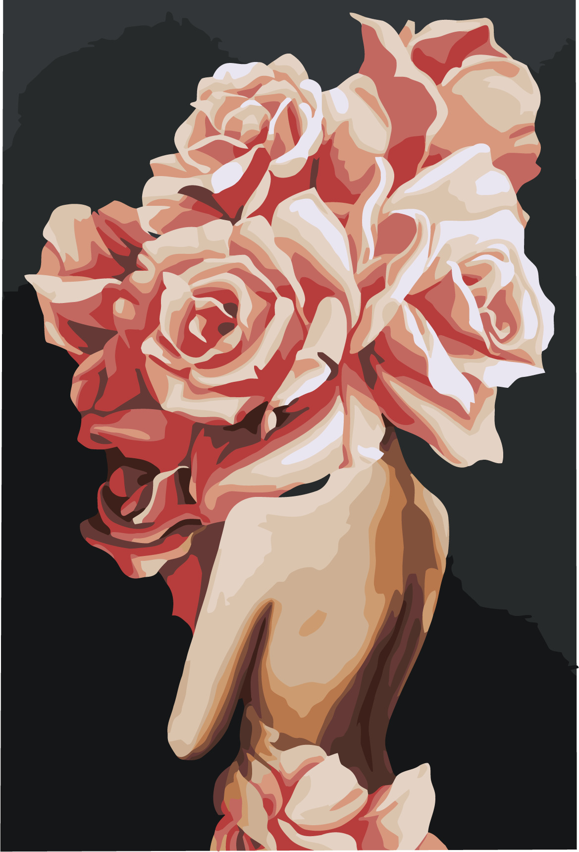 

Картина по номерам, 40 x 60, Девушка с цветами. Картина 4 (pz-1790)